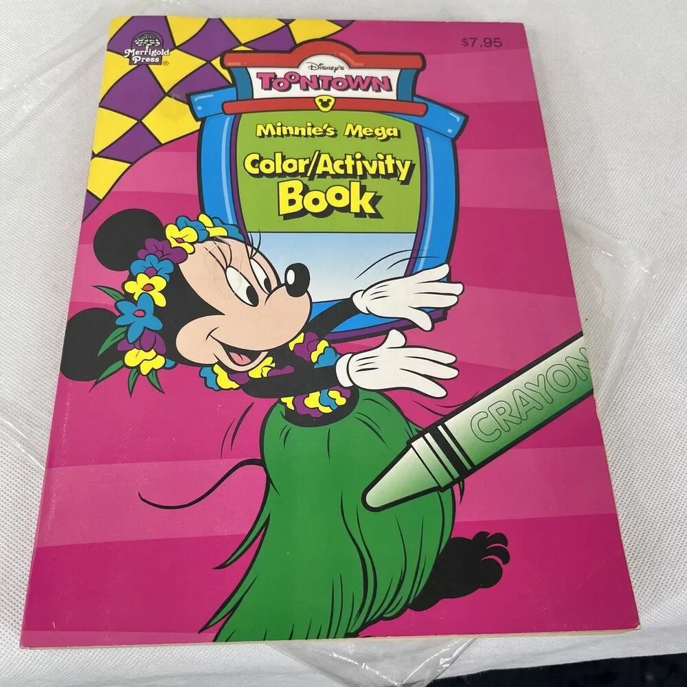 3 Merrigold Press‎ Disney ToonTown Color Book Raiders Minnies Mega & Slam Dunk